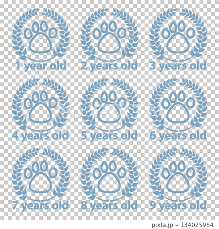 Cute Pet Age Laurel Footprints 1-9 Set Blue 134025984