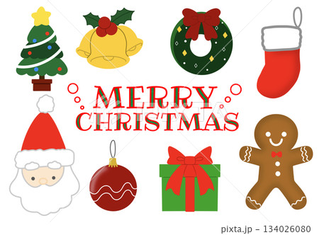 クリスマス素材｜定番デザイン8点セット 134026080