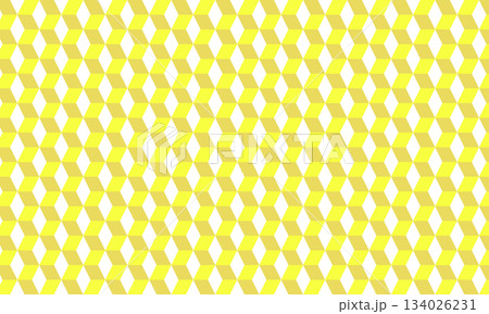 菱形のスペースが空いたジグザグした帯状のひし形の黄色いジオメトリックなパターン 菱形のスペースが空いたジグザグした帯状のひし形の黄色いジオメトリックなパターン 134026231