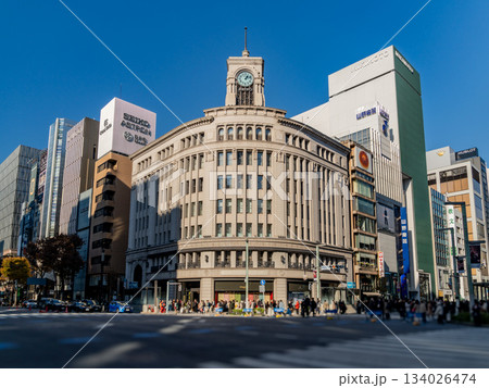 銀座4丁目交差点の風景 134026474