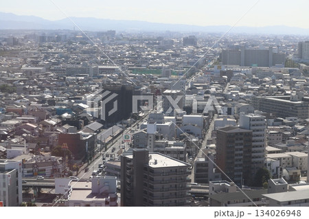 大阪府堺市中心街付近の街並風景 134026948