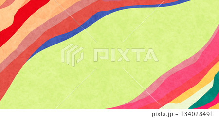 和柄　カラフル　模様　背景 134028491