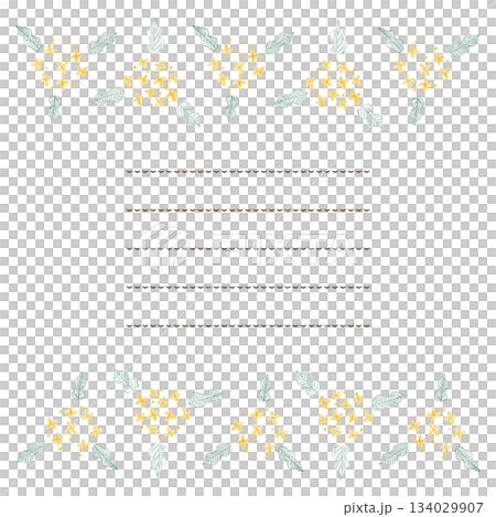 橙色桂花色鉛筆手繪畫框 橙色桂花色鉛筆手繪畫框 134029907
