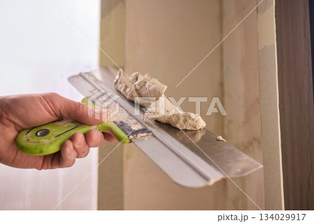 The Wall Repair Process Involves Properly Using Spackling Paste for a Quality Finish The Wall Repair Process Involves Properly Using Spackling Paste for a Quality Finish 134029917