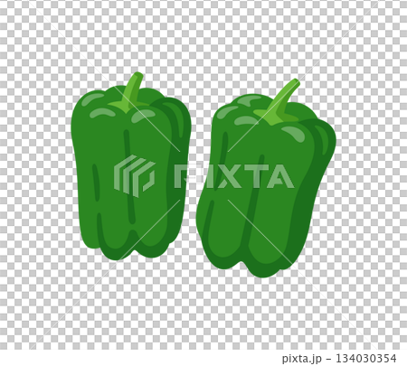 甜椒，平面插圖 134030354