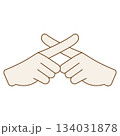 バツ印を示すハンドポーズのイラスト素材 134031878