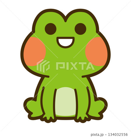 かわいいカエルのイラスト かわいいカエルのイラスト 134032556