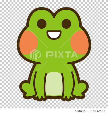 かわいいカエルのイラスト かわいいカエルのイラスト 134032556