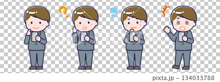 一名男性「學生」正在使用智慧型手機 134033788