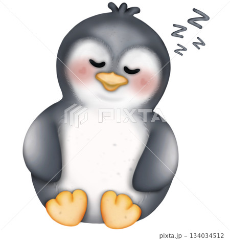 Cute hand drawn penguins collection in winter kids cartoon set. Penguin animal winter, illustration holiday character Cute hand drawn penguins collection in winter kids cartoon set. Penguin animal winter, illustration holiday character 134034512