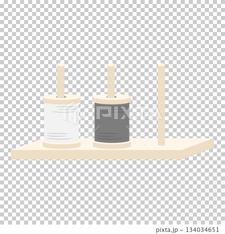 Illustration material of a sewing thread stand Illustration material of a sewing thread stand 134034651