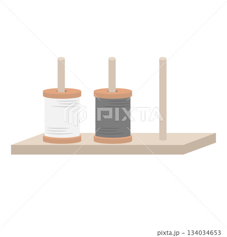 裁縫用の糸たてのイラスト素材 裁縫用の糸たてのイラスト素材 134034653