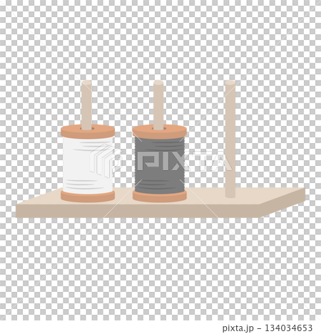 Illustration material of a sewing thread stand Illustration material of a sewing thread stand 134034653