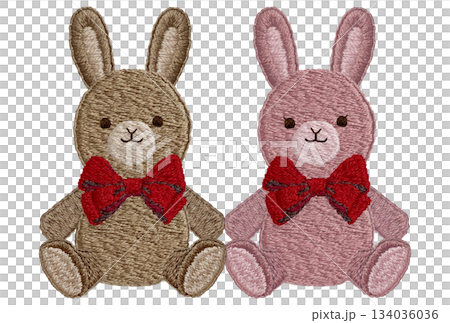 【友善兔子毛絨玩具】手工刺繡插畫材料 【友善兔子毛絨玩具】手工刺繡插畫材料 134036036