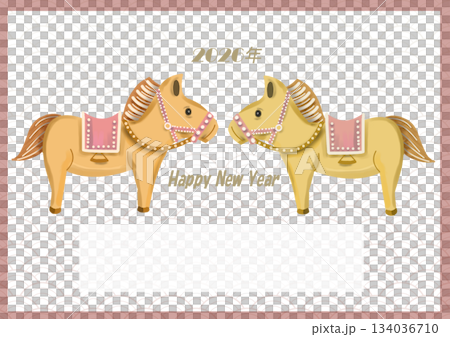 馬年賀卡插圖 134036710