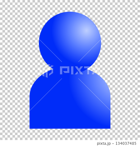 Simple human silhouette 3D design single male Simple human silhouette 3D design single male 134037485