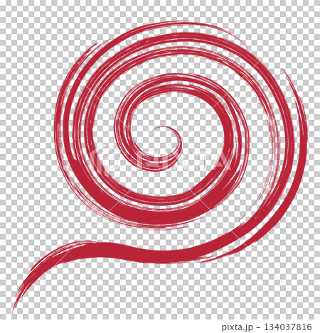 Hand-drawn, faded brush strokes / Red 3 134037816