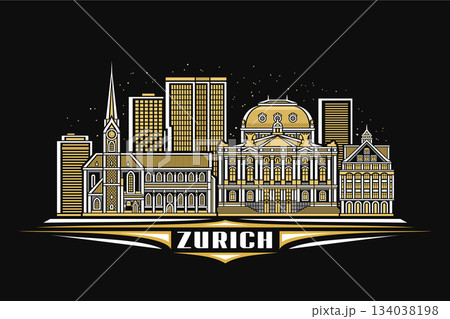 Vector illustration of Zurich 134038198