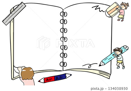 リングノートのフレーム リングノートのフレーム 134038930