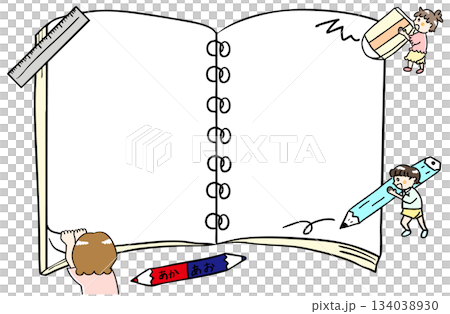 リングノートのフレーム リングノートのフレーム 134038930