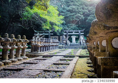 山口県萩市・東光寺に並ぶ毛利家墓所の荘厳な風景 134038990