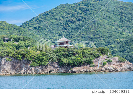 広島県・鞆の浦の歴史ある港町の風景 134039351