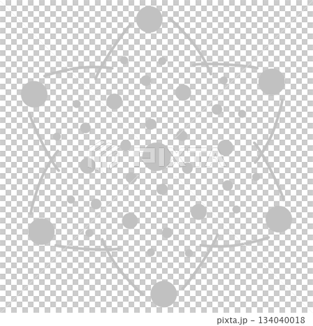 グレーの雪のような星のようなマーク グレーの雪のような星のようなマーク 134040018