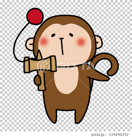 Monkey playing with Kendama Monkey playing with Kendama 134040292