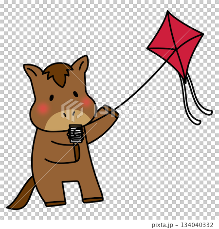 馬兒玩風箏 134040332