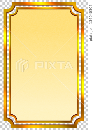 Light yellow glossy retro frame 134040502