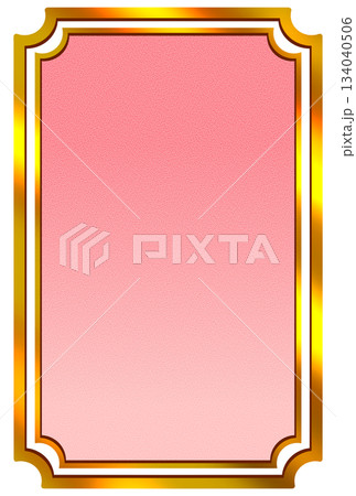 ピンク色の光沢のあるレトロなフレーム 134040506