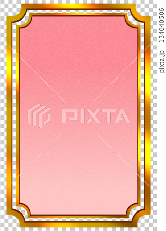 ピンク色の光沢のあるレトロなフレーム 134040506
