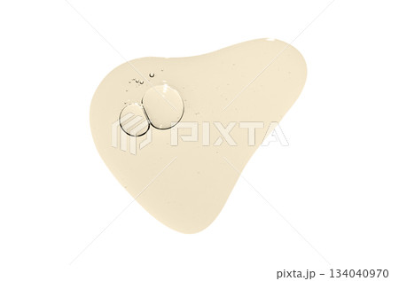A sample of a facial serum or gel or a moisturizing cosmetic product. Isolated on white. A sample of a facial serum or gel or a moisturizing cosmetic product. Isolated on white. 134040970