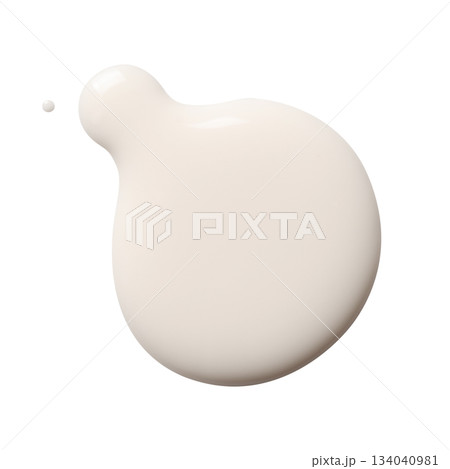 A sample of white matte nail polish. Isolated on a white background. A sample of white matte nail polish. Isolated on a white background. 134040981