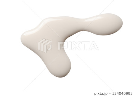 A sample of white matte nail polish. Isolated on a white background. A sample of white matte nail polish. Isolated on a white background. 134040993