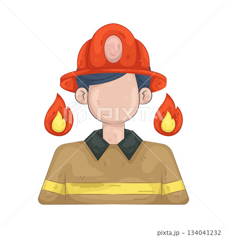 Illustration of fireman  134041232