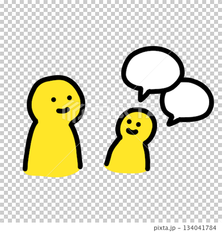 父母傾聽孩子的插圖圖標 134041784