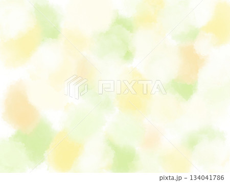 黄色や黄緑の水彩にじむテクスチャ背景素材 134041786
