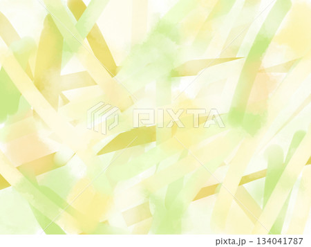 黄色や黄緑色の爽やかな水彩滲む活気のある背景イラスト 134041787