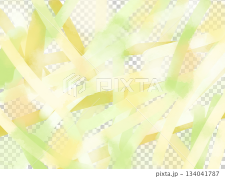 黄色や黄緑色の爽やかな水彩滲む活気のある背景イラスト 134041787