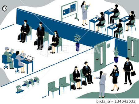 就活生の面接と会社説明会 134042032