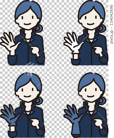 工作著裝規範圖示：手套 134042690