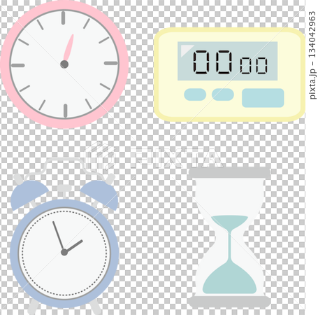一套可用於商業和學習的時間管理工具插圖 134042963