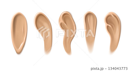Foundation swatch with creamy texture Foundation swatch with creamy texture 134043773