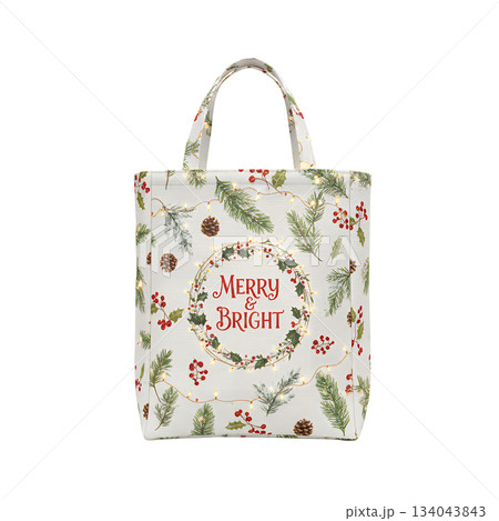 クリスマス柄エコバッグ（背景透過） 134043843