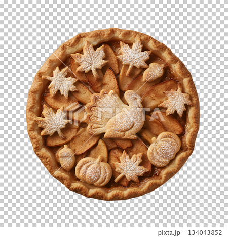サンクスギビングアップルパイ（背景透過） 134043852