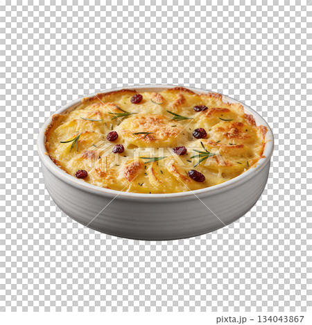 馬鈴薯焗烤（聖誕節，透明背景） 134043867