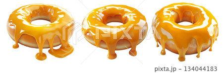 Fresh baked plain bagel with golden crust and glossy caramel glaze,, isolated on white transparent background. Fresh baked plain bagel with golden crust and glossy caramel glaze,, isolated on white transparent background. 134044183