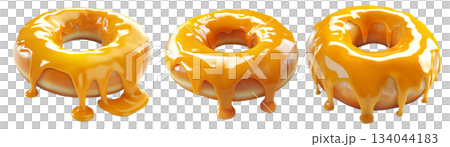 Fresh baked plain bagel with golden crust and glossy caramel glaze,, isolated on white transparent background. Fresh baked plain bagel with golden crust and glossy caramel glaze,, isolated on white transparent background. 134044183