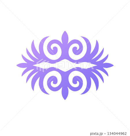 Kyrgyz Kazakh Traditional Ethnic Ornament with Symmetrical Swirl Motifs Kyrgyz Kazakh Traditional Ethnic Ornament with Symmetrical Swirl Motifs 134044962